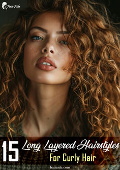 Unlock the full potential of your curls with long layered hairstyles for curly hair. 💇‍♀️🌟 #CurlyHairCare #LayeredBeauty Layered Haircut For Curly Hair, Haircut For Curly Hair