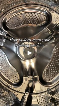 an image of a washing machine with the words how to deep clean your washing machine