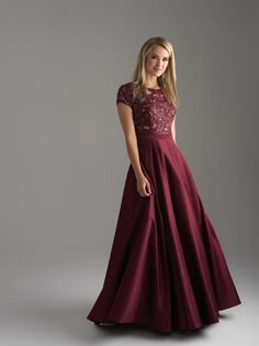 Vestidos Color Vino, Dresses Videos, Modest Prom Dresses, Modest Formal Dresses, Madison James, Modest Prom, Prom Dresses 2018, Banquet Dresses, Prom Dresses Modest