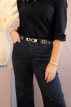 Introducing the Receive The Love Belt in Gold. This stretch belt features elegant gold detailing and a hook buckle for a luxurious look. Upgrade your outfit with this sleek and versatile accessory. Length: 28" (Very Stretchy) Stretch Belt, A Hook, Your Outfit, Gold Details, Black Belt, Suspenders, Sleek, Buckle, Boutique