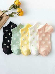 Pin by frhh on عالم الأناقة in 2022 | Cute socks, Cotton ankle socks, Ankle socks Socks Photography, Aesthetic Socks, Floral Socks, Daisy Pattern, Cute Socks, Happy Socks, Socks And Tights, Cotton Socks, Cool Socks