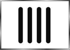 an image of a black and white sign with three bars on the bottom of it