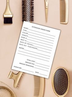 Keep your hair extension orders organized with this Hair Salon Extension Order Form Template. Use on the template on it's own or use the download to create a custom notepad. Created for 4.25" x 5.5" notepad. Hair Extension Price List, Salon Consultation Form, Hair Extension Display Ideas, Hair Extension Display, Hairstylist Consent Form, Hair Extension Consultation Form, Hair Extension Specialist, Extension Display, Child Travel Consent Form