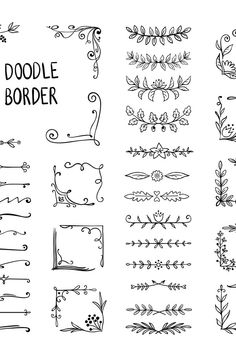 hand drawn doodle border designs