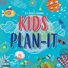 Willow Creek Press Kids Plan It Calendar 2025 Wall Calendar: Monthly, 12x12", All Ages, Blue, Sewn Binding Silly Holidays, Monthly Activities, December Calendar, Calendar Organization, Summer Reading Lists, Willow Creek, Kids Calendar, Planner Organization, Reading List