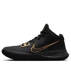 Nike Kyrie Flytrap 4 'Black Metallic Gold' CT1972-005 (SNKR) Nike Kyrie Flytrap, Air Force 1 Shoes, New Nike Air Force, Kyrie Irving, Nike Kyrie, More Energy, New Nike Air, Black Metallic, Move In