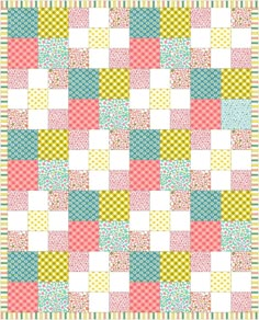 a colorful patchwork quilt pattern