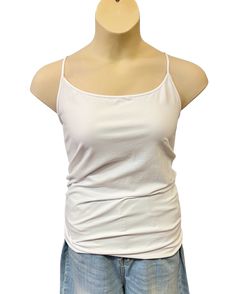 This basic, one size seamless plus size cami tank in white is made for relaxing afternoons or perfect for layering under your favorite kimono or jacket! Featuring a neutral white color paired with a relaxed scoop neck and sleeveless cut, it's so easy to style! With the longer style, you can easily throw this on with shorts and sandals and wear by itself, or layer it with a cute kimono or cardi on chilly nights! One Size fits XL to 2XL Material: 92% Nylon; 8% Spandex *Please note that our sizes a Spring Tops With Built-in Bra For Relaxation, White Scoop Neck Tank Top With Built-in Bra, Casual Camisole With Built-in Bra For Relaxation, White Scoop Neck Tank Top For Layering, White Tank Top With Built-in Bra For Layering, White Seamless Tops For Layering, Spring Camisole With Built-in Bra For Relaxation, White Scoop Neck Camisole With Built-in Bra, White Stretch Scoop Neck Tank Top