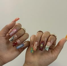 Baddie Nail Ideas, Marc Jacobs Tote Bag, Bag Nike, Summer Nail Ideas, Sb Dunks, Hippie Nails, Baddie Nails, Nails Now, Jeans Beige