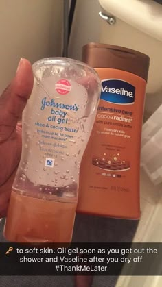 The Key to Soft Skin:  use johnsons baby oil gel  as you get out of the shower and then vaseline lotion after you dry off.  #thankmelater #beautytip #softskin Baby Oil Gel, Healing Dry Skin, Smink Inspiration, Glow Skin, Baby Oil, Skin Tips, Health And Beauty Tips, Hair Skin, Skin So Soft