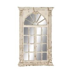 an old fashioned window is shown against a white background