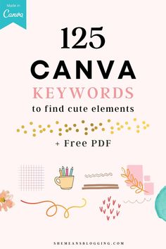 25 canva keywords to find cute elements