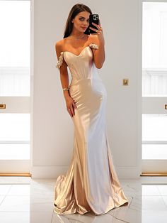 Absolutely captivating! Our evening dress collection is meticulously tailored by skilled artisans. You'll have a selection of over 30 exquisite colors to choose from. Sizes range from regular sizes 0 to 16 and plus sizes 14W to 26W, ensuring the perfect fit for every body type. And, for the ultimate fit precision, we offer the option of custom sizing. Product Details:Length:Court Train;Silhouette:Sheath/Column;Neckline:Off-the-Shoulder;Fabric:Silk Like Satin;Straps Sleeves:Sleeveless;Fully Lined Corset Evening Dress, Train Silhouette, Satin Corset Dress, Evening Dress Collection, Pink Corset, Satin Corset, Pearl Pink, Wrap Jacket, Dress 2024