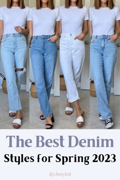 What Jeans Are In Style For 2023, Latest Jeans Trend 2022 Women, Jeans In Style 2023, 2023 Denim Fashion Trends, Casual 2023 Outfits, Jeans Trend 2023 Women, Outfit Ideas For Spring 2023, Mom Jeans Outfit 2023, Outfit Spring 2023 Women