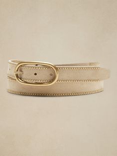 MULTI STUDDED | Banana Republic Chic Leather Belt With Embroidery, Chic Embroidered Leather Belt, Elegant Leather Belt With Embroidery, Elegant Adjustable Belts For Fall, Chic Beige Fitted Belt, Chic Fitted Beige Belt, Leather Wrap Belt, Tan Belt, Women's Belts