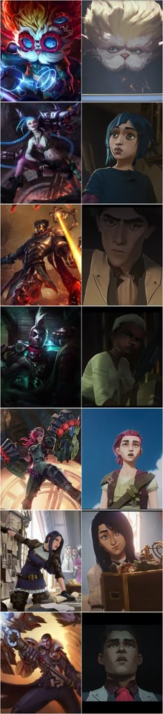 many different images of the same character