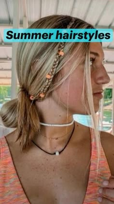 Volleyball Hairstyles Bubble Braids, Hairstyles Bubble Braids, Easy Beach Hairstyles, Hairstyles Bubble, Cute Hairstyles For School, Hair Curling Tips, Bubble Braids