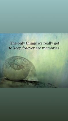 the only things we really get to keep forever are memorys quote on an old stone