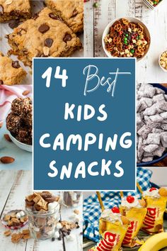 These 14 best camping snacks for kids are all the camping snack ideas you'll ever need to keep the kids happy. These simple homemade snack recipes can be made ahead of time, making them perfect to pack along on all your outdoor adventures. Premade Camping Snacks, Camp Snacks For Kids, Camping Snacks For Kids, Camping Snack Ideas, Healthy Camping Snacks, Easy Camping Snacks, Rv Meals, Campfire Snacks, Camping Food Make Ahead