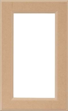 an empty wooden frame on a white background