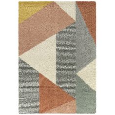 a multicolored rug with different shapes