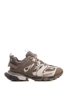 Track model sneaker with double laces in technical fabric and leather Versace Designer, Balenciaga Sneakers, Balenciaga Track, Best Wallet, Wallet Bag, Pump Sandals, Brown Beige, Lace Up Shoes, Mens Shoes Sneakers