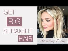 How to get BIG straight hair! - Harmonize_Beauty - YouTube Curly To Straight Hair, How To Get Bigger, Easy Hairstyles Quick, Teased Hair, How To Curl Short Hair, Hair Magazine, Short Straight Hair, Shoulder Length Hair Cuts