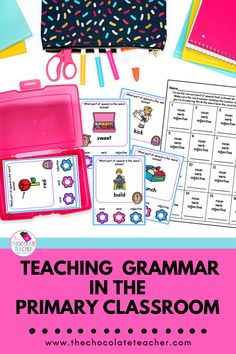 Picture of nouns verbs and adjectives grammar poke cards. Nouns Activities, Activities For Kindergarten