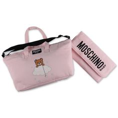 Designers Moschino Pink Cotton Changing Bag Coach Horse And Carriage Tote, Changing Bag, Pink Cotton