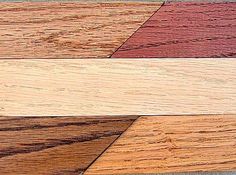 several different types of wood are arranged together