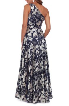 Floral Print Gowns, Dress Code Wedding, Printed Gowns, Shoulder Wrap, One Shoulder Gown, Sleeveless Gown, Floral Gown, Evening Dresses Plus Size, Sophisticated Dress