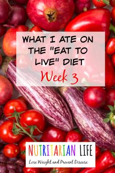 Join me on my 6 week Nutritarian diet as I share what I ate on my week 3 meal plan - find out what I eat for breakfast, lunch, & dinner. It’s been surprisingly easy to eat to live and I have had continued weight loss! I even share delicious recipes, including an awesome Taco bean soup & peanut butter cookie dessert. Repin & grab my family’s top 5 favorite recipes for free! #eattolive #nutritarian #healthyvegan #healthyveganrecipes #foodjournal #weightloss #nutritarianlife Diet Recipes Breakfast, What I Eat For Breakfast, Healthy Dieting, Most Effective Diet, Cucumber Diet, Healthy Eating Diets, Organic Diet