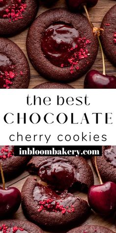 the best chocolate cherry cookies with cherries on top