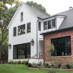 a large white house with lots of windows