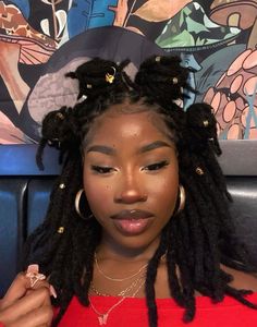 Bantu Locs, Female Loc Styles, Female Dreads Hairstyles, Female Dreadlocks Styles, Colored Locs, Short Dreadlocks Styles, Beautiful Dreadlocks