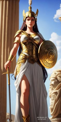 a woman dressed in an ancient greek costume