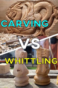 carving, whittling, difference Simple Wood Carving Projects, Hand Carving For Beginners, How To Whittle Wood, Carving Wood For Beginners, Wood Whittling Patterns, Wood Carving For Beginners Tutorials, Whittling Beginner, Beginner Carving Projects