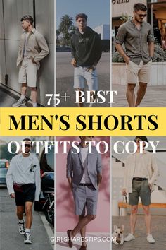 75+ trendy summer shorts outfits for guys to copy, and how to choose the perfect shorts for men. | summer outfits men | mens summer outfits | casual summer outfits men | men's clothing styles | summer outfits men streetwear | men summer outfit | mens summer fashion | summer outfits black men | summer fits men | stylish mens outfits | summer streetwear men | beach summer outfits men | aesthetic summer outfits men | Korean summer outfits men | stylish men casual | men's summer business casual Trendy Shorts Outfits, Summer Outfits Men Aesthetic, Streetwear Men Summer, Outfits For Men Summer