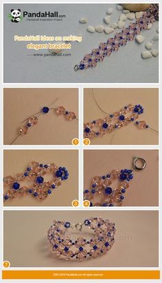 instructions for making beaded bracelets with glass beads