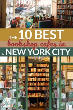 the 10 best bookshop cakes in new york, with text overlaying it