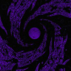 an abstract painting with purple and black colors