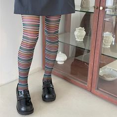 Weird Tights, Luna Lovegood Clothes, Twee Clothes, Colored Leggings Outfit, Funky Fits, Colorful Tights, 90s Party Outfit, Funky Tights, Cool Tights