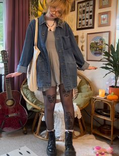 Granola Goth, Camp Pants Outfit, Cute Chic Outfits, Outfit Themes, Closet Idea, Style Collage, Thrift Inspo, Clothing Aesthetic, Lit Outfits