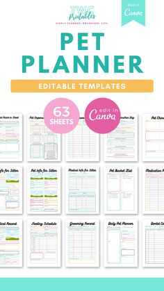 the ultimate pet planner printable template for dogs and cats