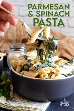 Parmesan and Spinach Penne Pasta is the ultimate dream for those of us who love creamy pasta dishes! Loaded with parmesan and heavy cream, this pasta is a delightful, non-apologetic dish that provides so much comfort food happiness. Let's just say the healthy spinach balances out the calorie-heavy ingredients!