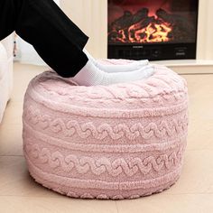 PRICES MAY VARY. 【Pure PP Cotton Filler】It is a Stuffed pouf ottoman wiht PP cotton filler. Someone may think it is not sturdy enough,you can DIY and fill this pouf with blankests,plush dolls, used clothes, cushion, pillow, etc.PP cotton is very soft and breathable,comfortable,and it is durable to use,no pungent chemical smell, no dust, dirt, or debris,so that you can use it with more confidence. 【Soft Plush Fiber Pouf Ottoman】Made of high quality plush fiber and anti-slip bottom, Tight and firm Floor Poofs Ottoman, Dorm Ottoman, Poofs Ottoman, Pouf Diy, Foot Rest Under Desk, Pink Pouf, Stool For Living Room, Bedroom Ottoman, Foot Rest Ottoman