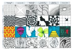 an image of many different patterns and shapes