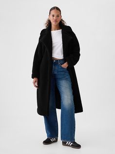 Stylish Winter Coats, Long Cardigan Coat, Long Fur Coat, Plush Coat, Winter Outwear, Sleeves Clothing, Outwear Jackets, Loose Fitting Tops, Women's Coats & Jackets