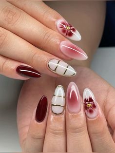 Autumn Nail Designs Almond, Intricate Nail Designs Nailart, Fall Inspired Nails Almond, Gel X Nail Designs Winter, October Nails Almond, Almond Nail Designs Trending Now, Nail Inspo Almond Short, Fall Nails With Design, Nails Inspo Almond