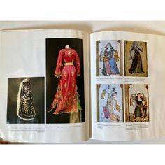 an open book with pictures of women's clothing